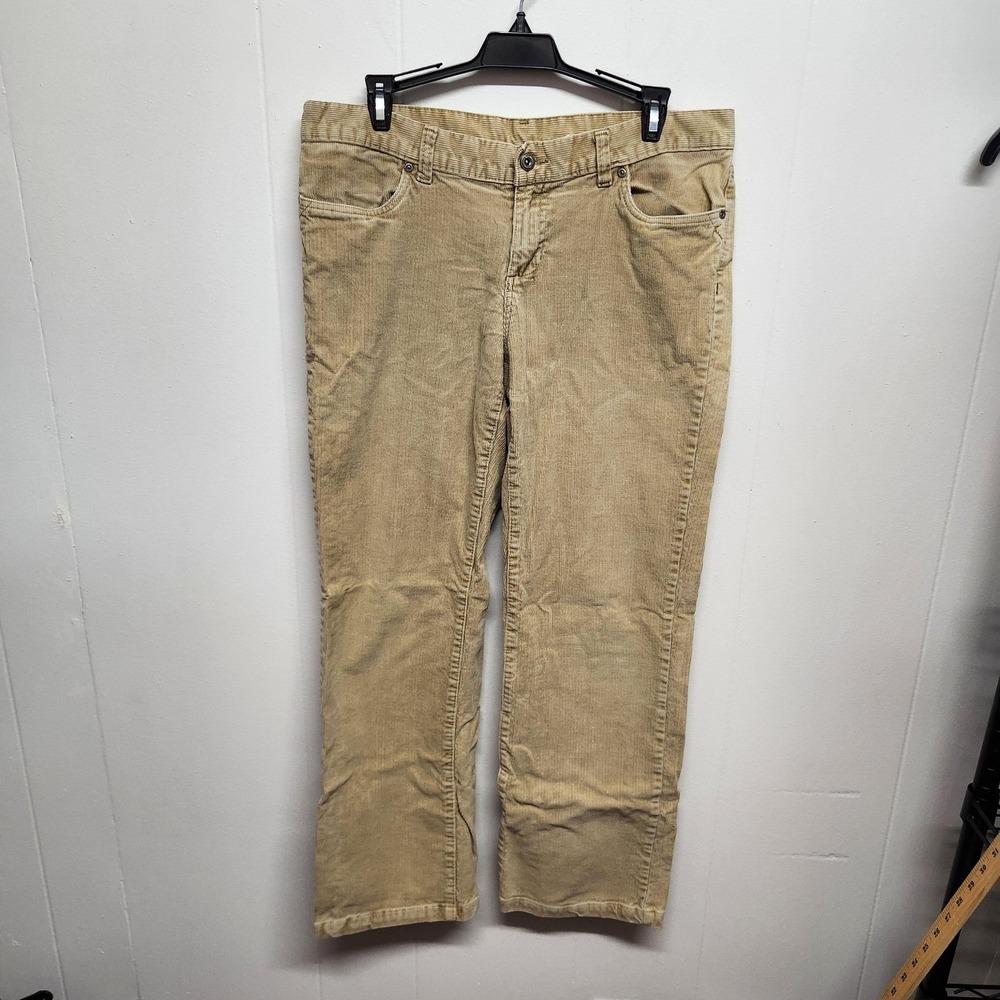 Columbia Pants Womens 12 Tan Corduroy Stretch 5-Pocket Straight Leg AL8450‎